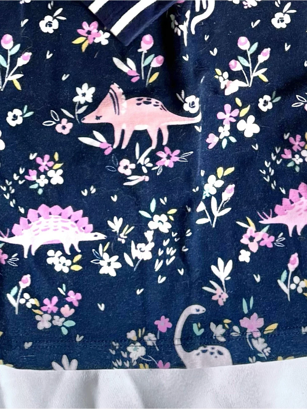 EUC Rumi & Ryder A Line Striped Dinosaur Dress Size 4/5